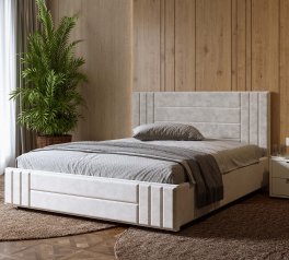 Ліжко м'яке двоспальне Arbordrev Прага з підйомним механізмом та нішею для білизни