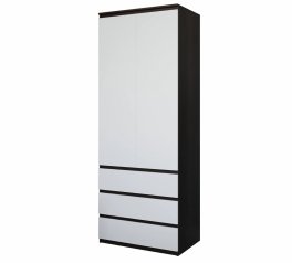 Шкаф Морели Т210 2 дверный венге темный с полками 80 см