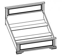 Ліжко двоспальне Гербор 160 Вайт ДСП біле без вкладу