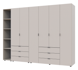 Шафа Дорос Гелар кашемір з Етажеркою 6 дверна 270,7 см