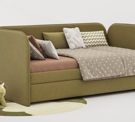 Кровать детская мягкая с дополнительным спальным местом Wooodsoft Todi / Тоди