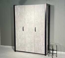 Шафа 3Д LOFT Дуб Сонома / Чорний мат MebliRoMax