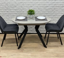 Стіл круглий розкладний MebliRoMax Ronni slide / Ронні Слайд 110 см