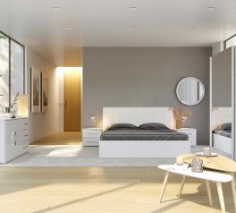 Модульная спальня Femeli/Фемелі Миромарк Белый глянец