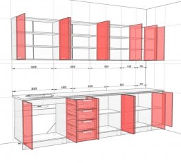 Кухонний комплект Еко 3,1 м