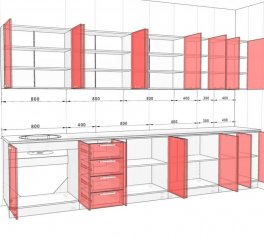 Кухонний комплект Еко 3,5 м
