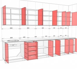 Кухонний комплект Еко 3,7 м