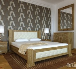 Ліжко двоспальне дерев'яне Явіто Техас Масив Вільха / Ясен / Дуб 