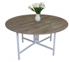 Стол круглый раскладной трансформер MebliRoMax Ten / Тен D1400