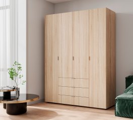 Шкаф Дорос Гелар дуб сонома с Этажеркой 4-х дверный 193,2 см