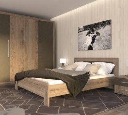 Модульна спальня Juliet/Джульєта VMV Holding Дуб арканзас темний/Бронза