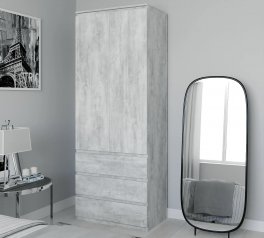 Шкаф Морели Т211 2 дверный белый с трубой 80 см