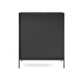 Комод Нова / Nova К104 высокий Черный/Черные ножки