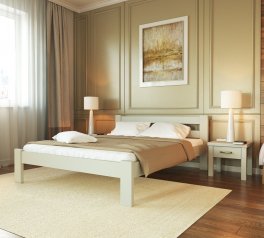 Ліжко дерев'яне Лев Соня Масив бук Білий