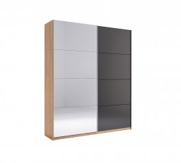 Шкаф-купе с зеркалом Миромарк Луна 2 дверный дуб крафт 200 см