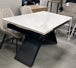 Стол Roland (140-200 см) Silver White Silk Matt