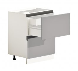 Тумба нижня Н60.85.2Я+1Я внутр. Gola ручка Фарбований Високий Глянець