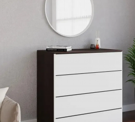 Комод ТХ005 Венге темный / Белый Морели