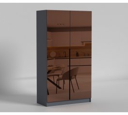 Шкаф распашный Матролюкс Нуар 1000 двухдверный дуб 100 см