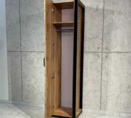 Пенал LOFT Дуб Сонома / Чорний мат MebliRoMax