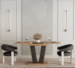 Стіл-трансформер Vendi Дуб евок/Графіт сірий