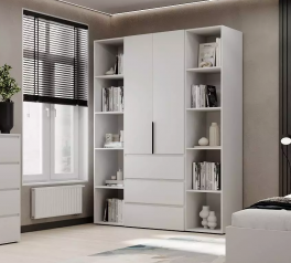 Шкаф распашной комбинированный двухдверный Art In Head №9 Light, ширина 160 см