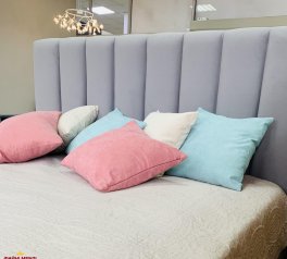 Ліжко м'яке двоспальне Городок меблі Стенлі з підйомним механізмом та нішею для білизни