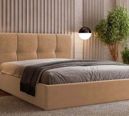 Ліжко м'яке Віоріна деко Bueno / Буено з підйомним механізмом та нішею для білизни