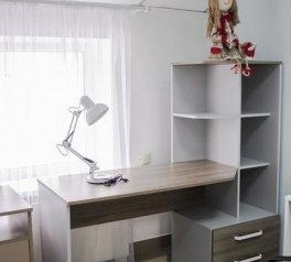 Комп'ютерний стіл Dexter Інтарсіо лівий/правий Сірий Уніколор/Дуб Сонома Трюфель 159 см