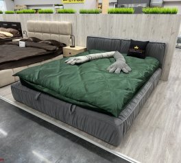 Ліжко м'яке двоспальне Шик Галичина Ресофт Слім