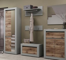 Модульний передпокій Сокме Катанія Дуб флагшток / Шиншила сіра