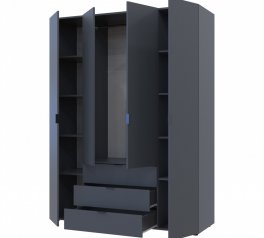 Шафа Дорос Гелар чотирьохдверна Графіт 155 см