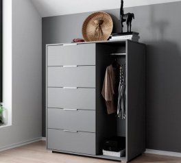 Комод Люция 5ящ Графит серый Миромарк