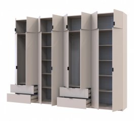 Шкаф для одежды Дорос Лукас кашемир 8 дверный 320 см
