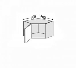 Секція верхня КутВ 45° 600х600/360 1дв Глорі