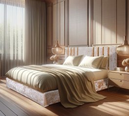 Ліжко м'яке двоспальне Шик Галичина Мелоні