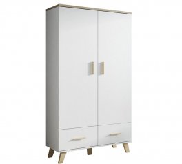 Шкаф 2D2S Cama Lotta 2 дверный белый 110 см