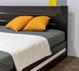 Ліжко дерев'яне Дрімка Лотос з підйомним механізмом та нішею для білизни Бук