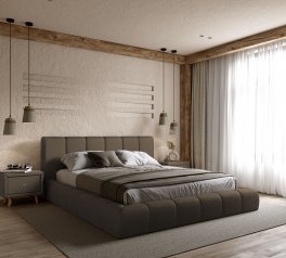 Ліжко м'яке двоспальне Віоріна Деко Подіум