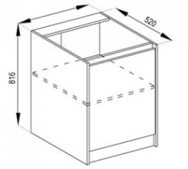 Тумба нижняя Н 50 1Д Граффити