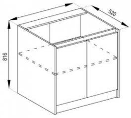 Тумба нижняя Н 60 2Д Граффити