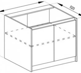 Тумба нижняя Н 80 2Д Граффити