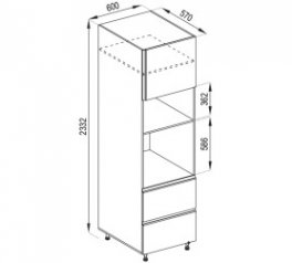 Пенал П 60 ДШ п/микромин. (h-920) LUX Софи