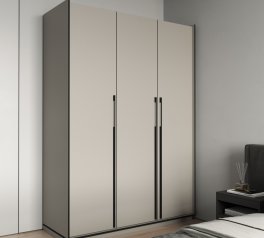 Шкаф Морели R-0016 Рамо 3 дверный кашемир со штангой и полками 150см