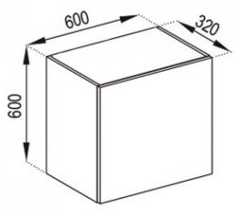 Тумба верхня 60 ОКАП (h-920) Софі