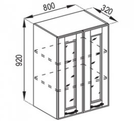 Тумба верхня В 80 Ск (h-920) Домініка