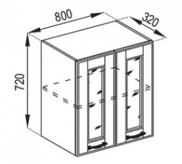 Тумба верхня В 80Ск Домініка