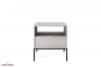 Тумба прикроватная Серый/Черные ножки S54 Nova