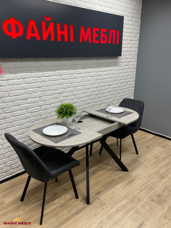 Стол круглый раскладной MebliRoMax Ronni slide / Ронни Слайд 110 см 5