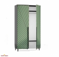 Шкаф КС Лайн Х 2 дверный зеленый дымчастый 120 см